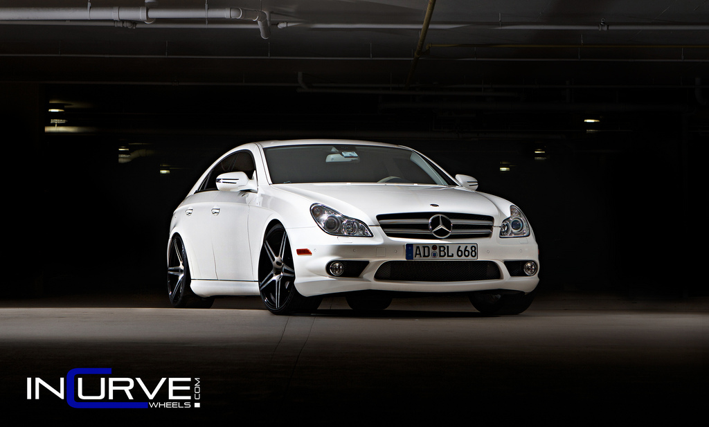 Incurve Wheels IC-S5 Machined Black on Mercedes Benz CLS550